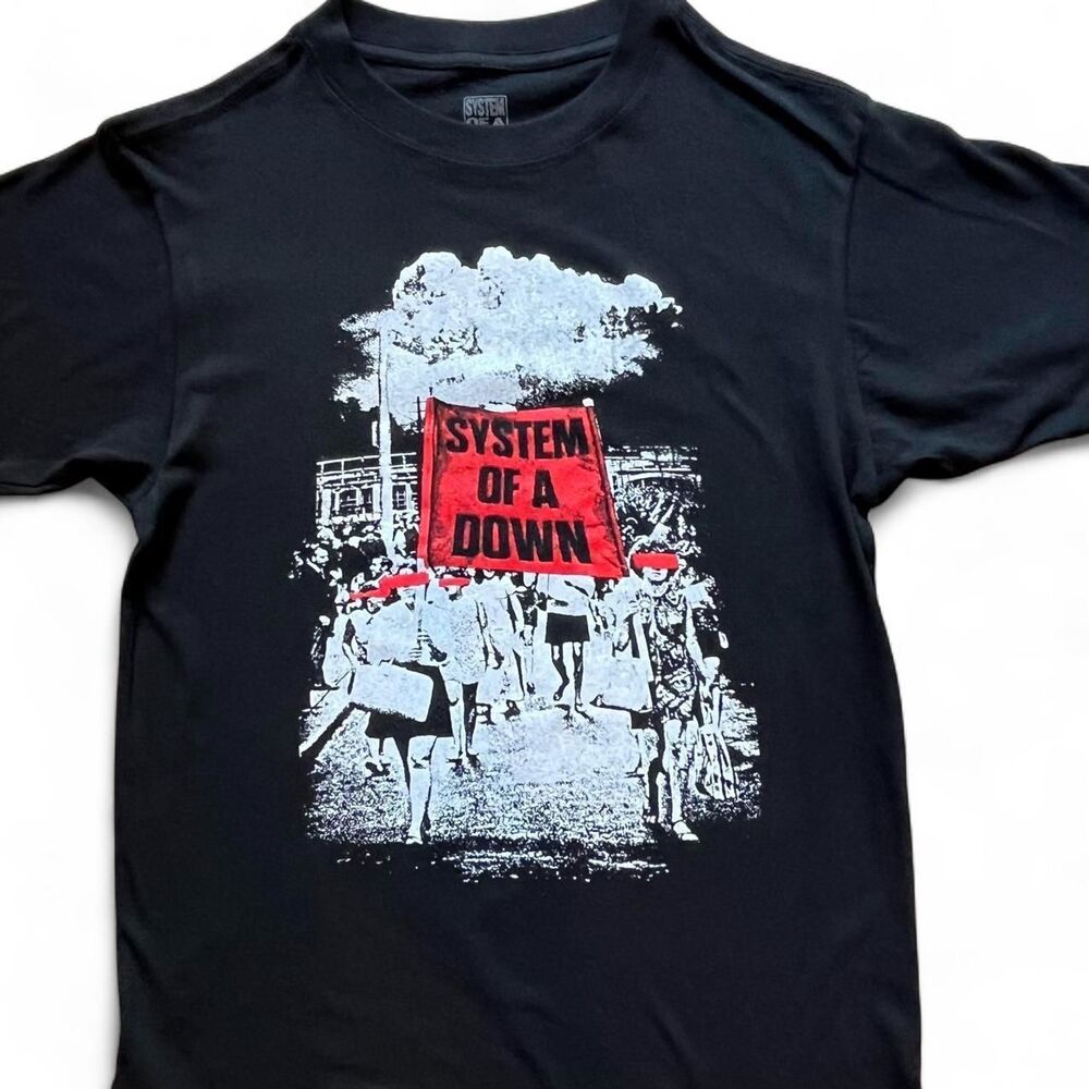 System Of A Down Self Titled Album Band Tee Black Small NWOT Unisex